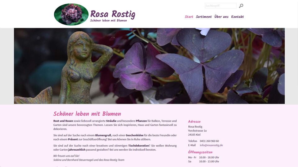 Rosa Rostig Blumen